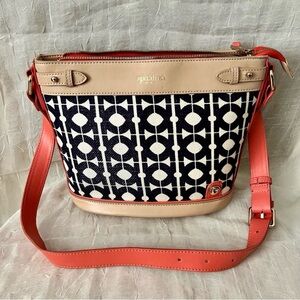 Spartina 449 Daufuskia Island Natural Linen Genuine Leather Shoulder Crossbody